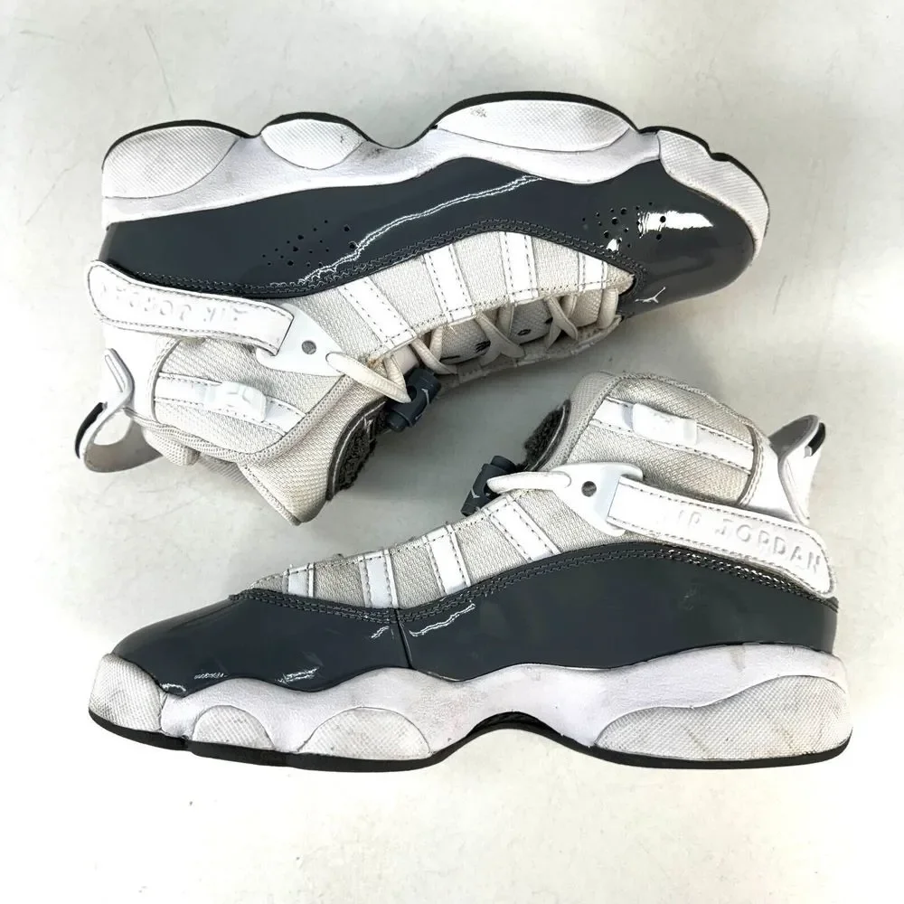 Nike Air Jordan 6 Rings White/Cool Grey Size Big Kids 5Y=Woman's 6.5 323419-121